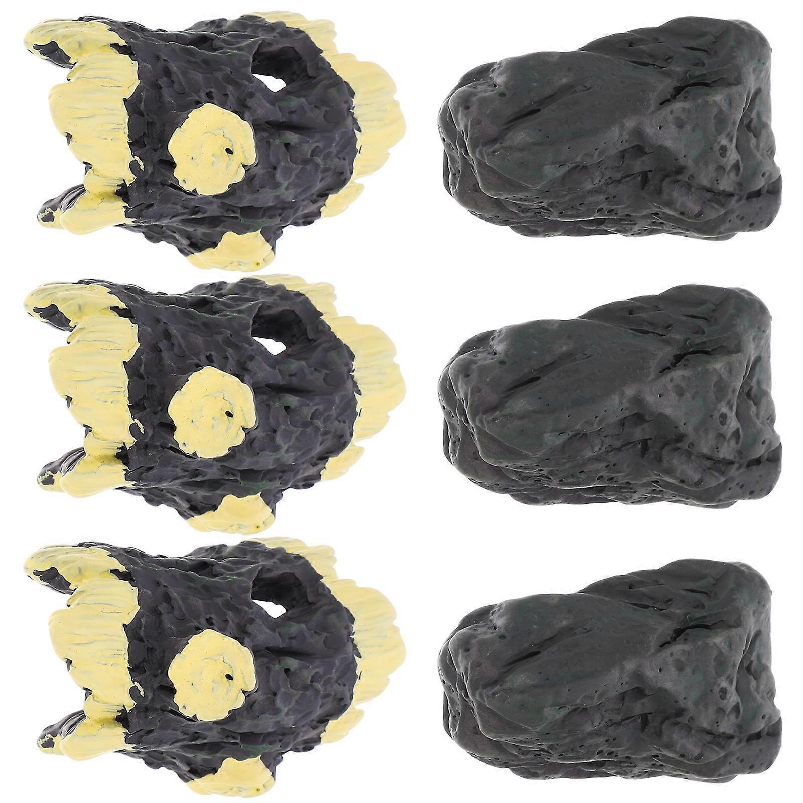 Miniature Tree Stump and Stone Simulation Garden Decor for 30Pcs