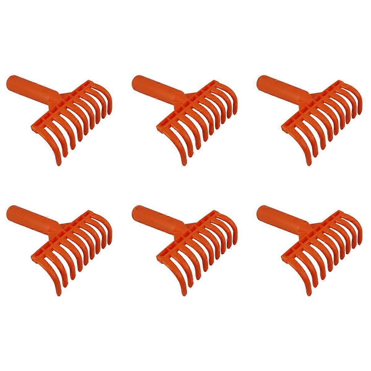 6X Olive Rake Heads 9-Tooth Rake Multipurpose Plastic Shovel Rake Olive Picking Rake Inner Diameter