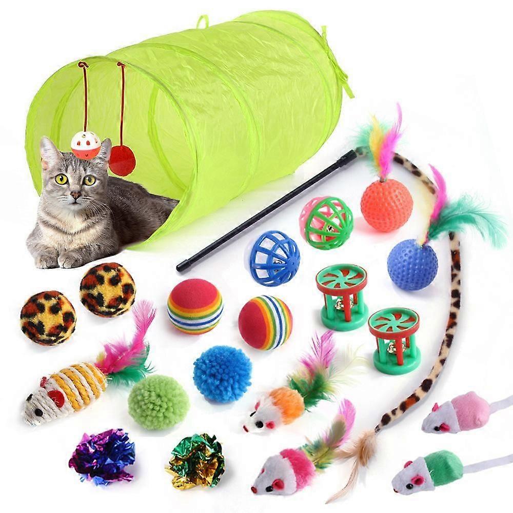 Cat Toys, Cat Toys, Cat and Kitten Toys, 21 Pieces (Picture style will be sent randomly)