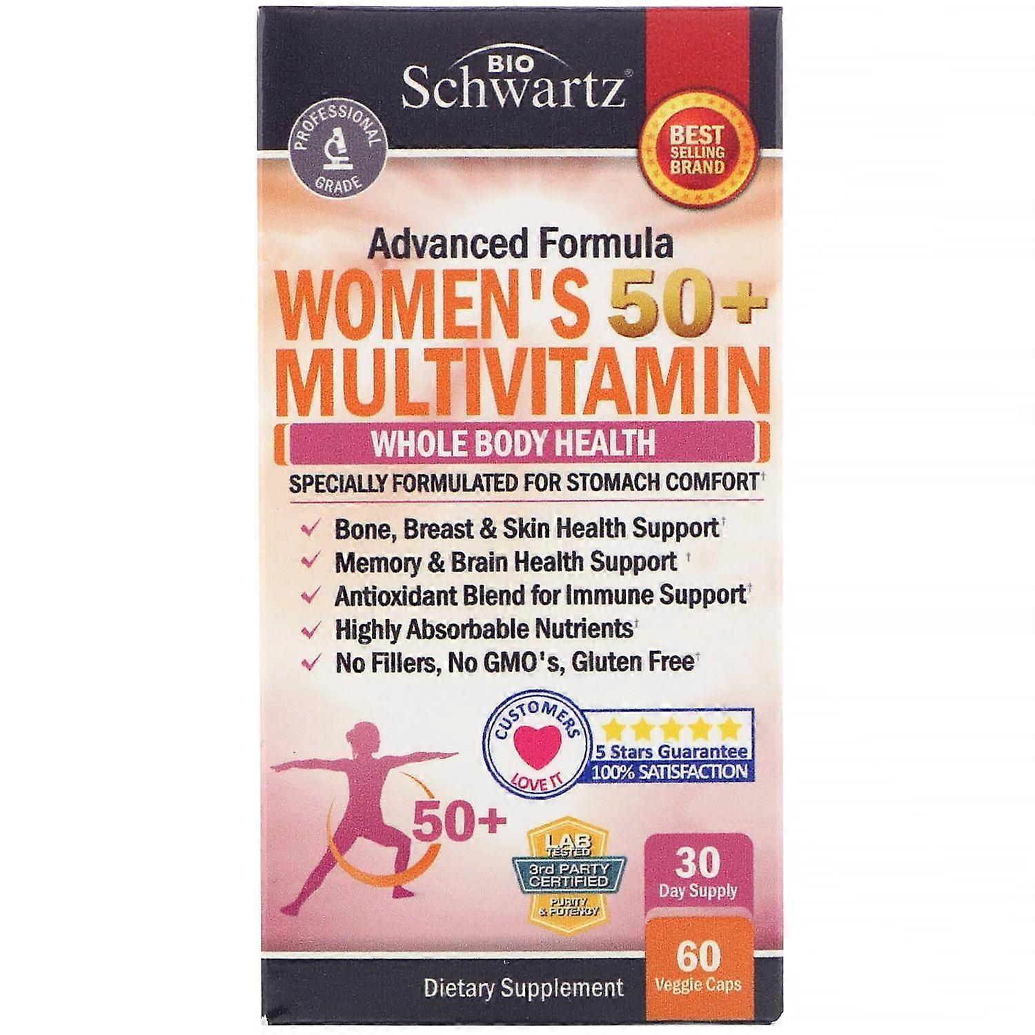 BioSchwartz, Advanced Formula Women's 50+ Multivitamin, 60 Veggie Caps