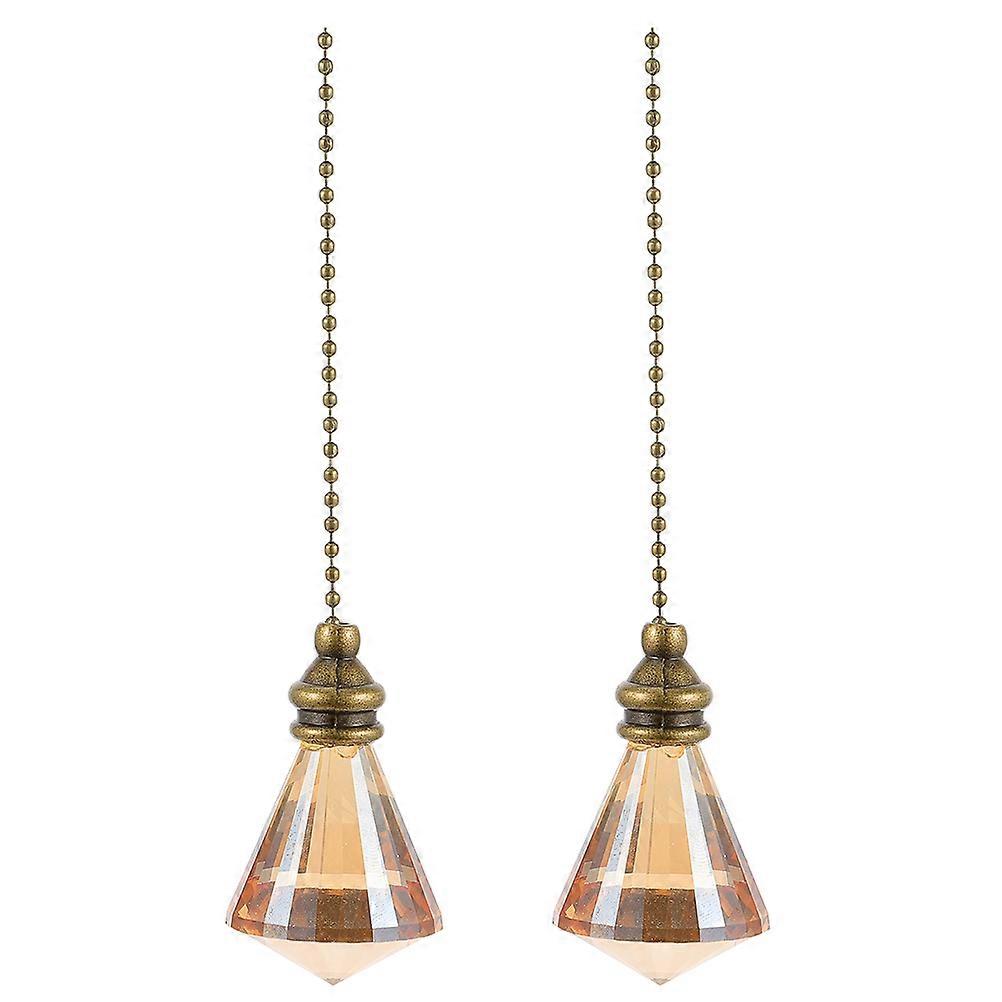 Decorative Ceiling Fan Pull Chain Extender for Lighting 4Pcs Golden