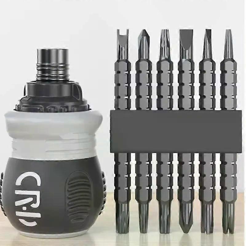 Mini Ratchet Precision Screwdriver Magnetic 13 In 1 Telescopic Labor-Saving Hand Tool Phillips Slotted Dual-purpose Head