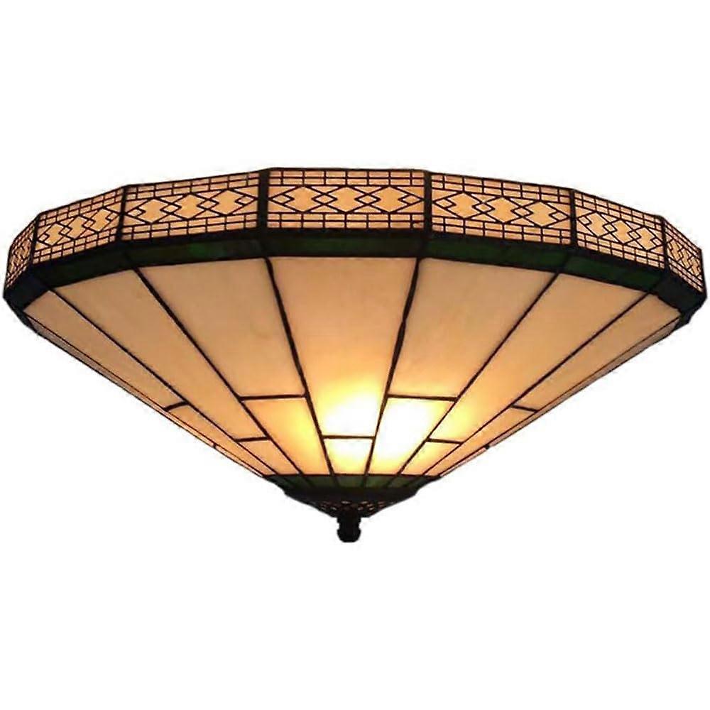 Handmade Vintage Ceiling Light Fixture E27 Base 34cm Diameter Retro Chandelier For Living Room