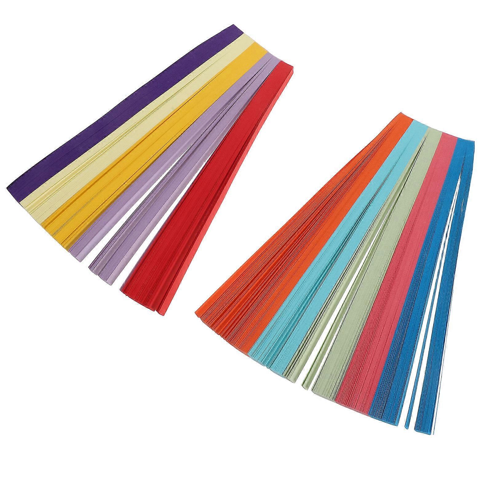 DIY Origami Paper Star Strips for Folding 2700 Sheets Assorted Colors