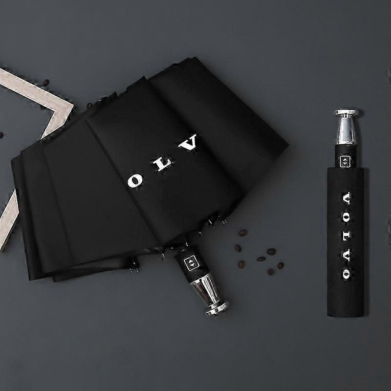 Paraguas automático con logotipo de 10 varillas, resistente al viento y a la lluvia