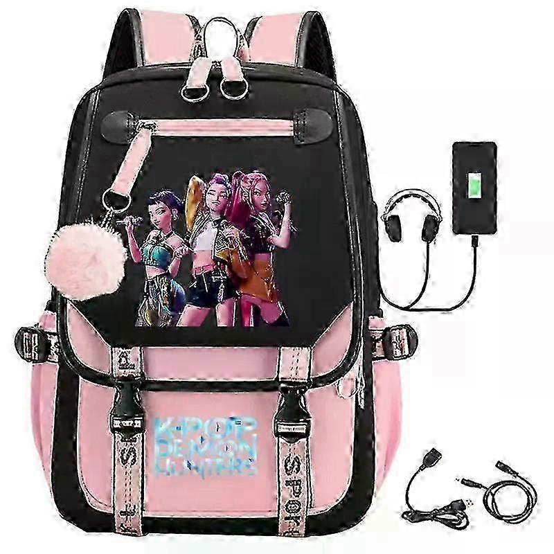 K-pop Demon Hunters Anime School حقيبة ظهر لطيفة من الكرتون حقيبة طباعة للطلاب - CN-123