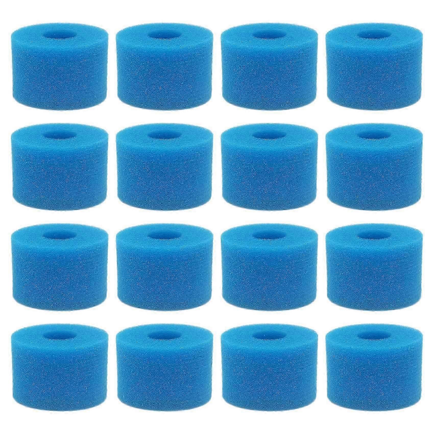 16 cartuchos de filtro de espuma lavables reutilizables para jacuzzi Intex Pure Spa, tipo S1