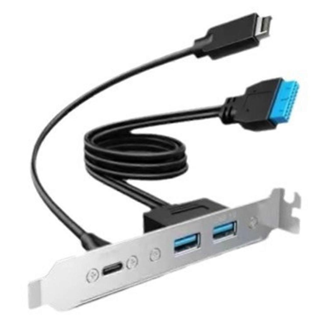 20Gbps USB3.2 Gen2x2 Front Panel Adapter, USB-C and USB to USB3.2 Type-E Key-A 20Pin and 19Pin USB Connectors