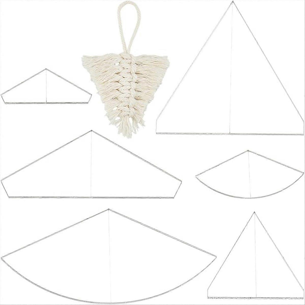 6 Pcs Acrylic Macrame Cutting Template, Fringe Guides