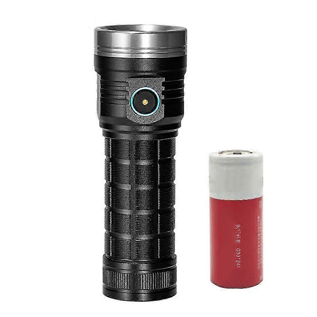 8-Core Strong Light High-Power Flashlight Outdoor Waterproof LED Flashlight USB-C Rechargeable Flash