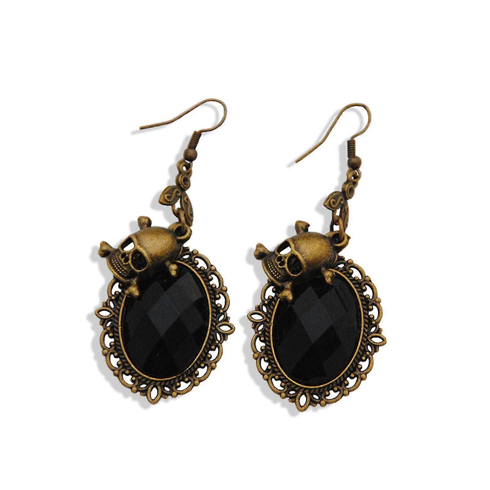 Gothic Drop Crystal Rhinestone Earrings for Women's