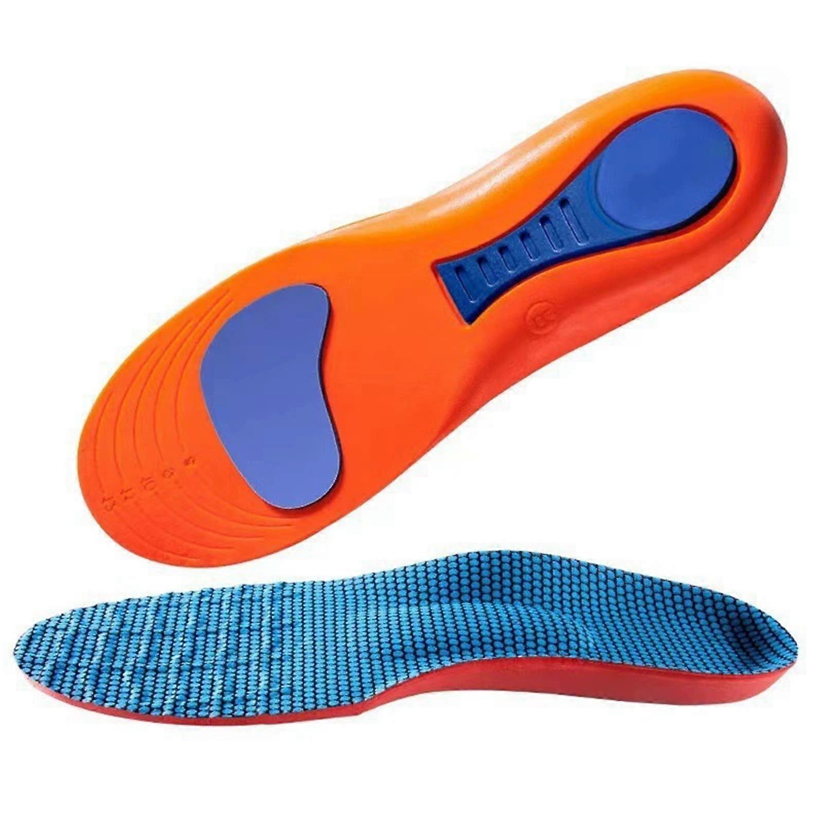 Orthopedic Insoles For Plantar Fasciitis And Heel Pain Red Size 4142 Arch Support Shoe Inserts Unisex Tendonitis