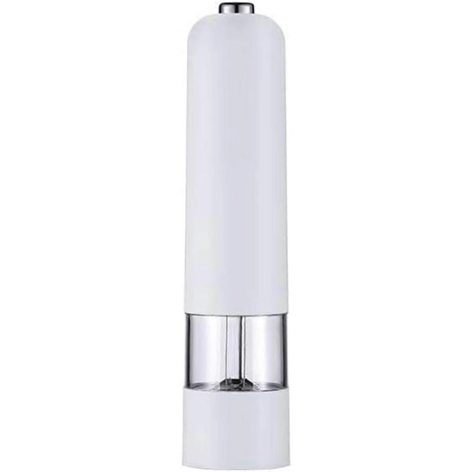 Electric Pepper Grinder Salt Mill BatteryPowered Automatic Pepper Mill Adjustable Coarseness White