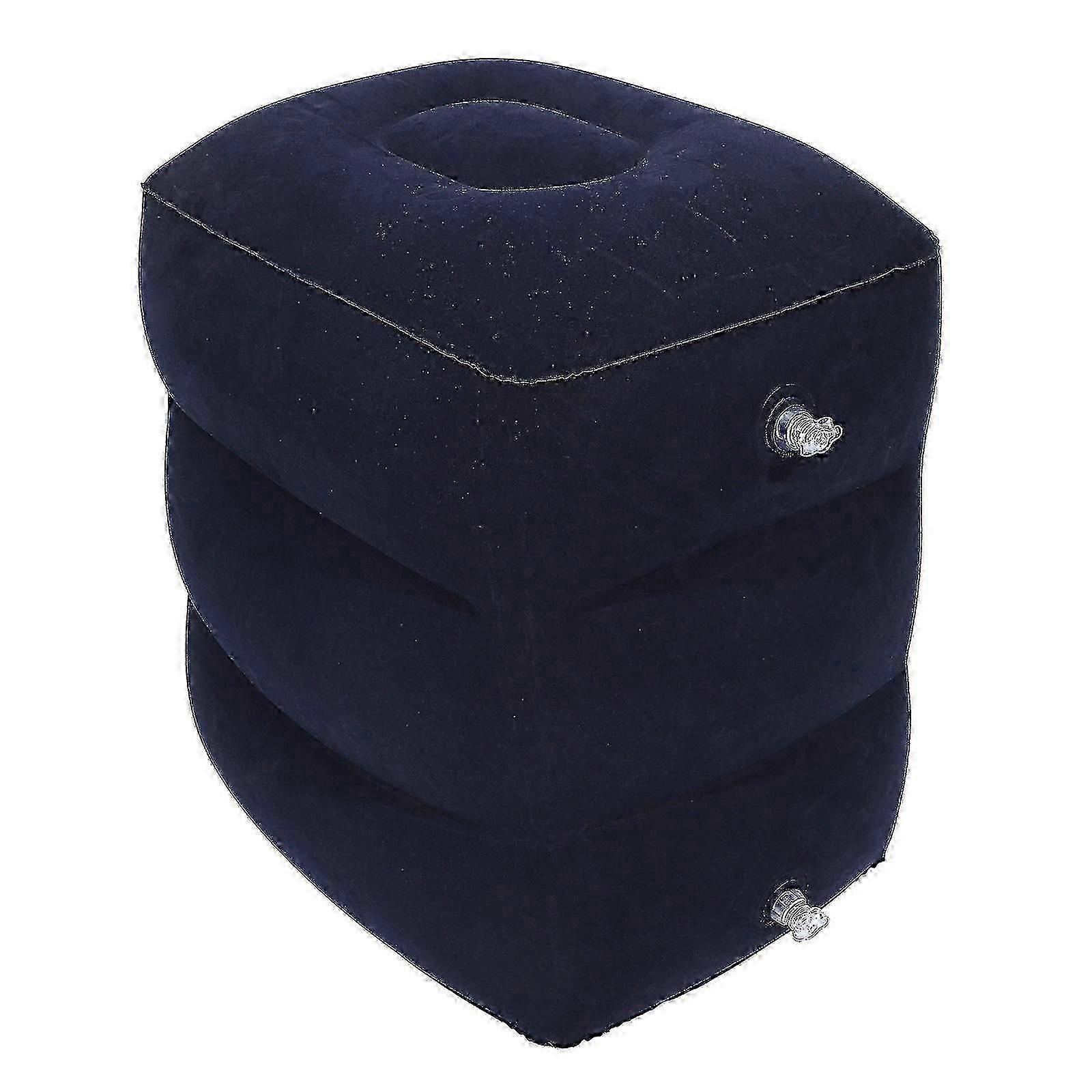 Compact inflatable pillow for airplane and car comfort