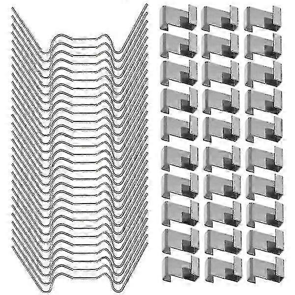100 st Växthus Glasklämmor - Fönsterklämmor i rostfritt stål