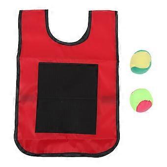 Ball Kids Children Oxford Throwing Target Game Props Stick Vest with 2 Cloth Balls for Parent Child Outdoor Activities