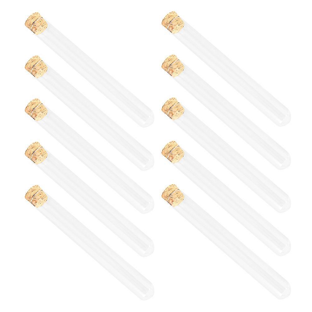 Round Bottom Glass Test Tubes for Liquid Mixing 10Pcs Tubes