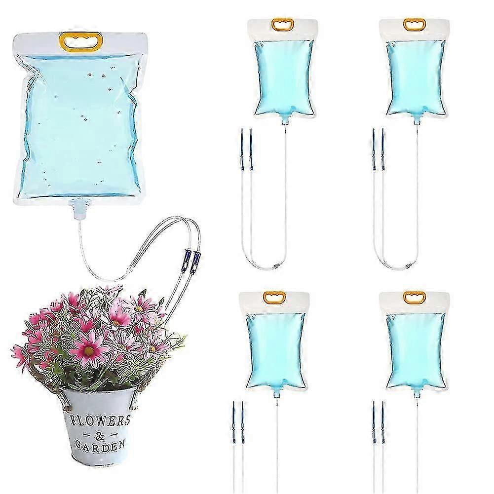 5-Pack Automatic Plant Watering System, 3.5L Self-Watering Spikes with Dual Control