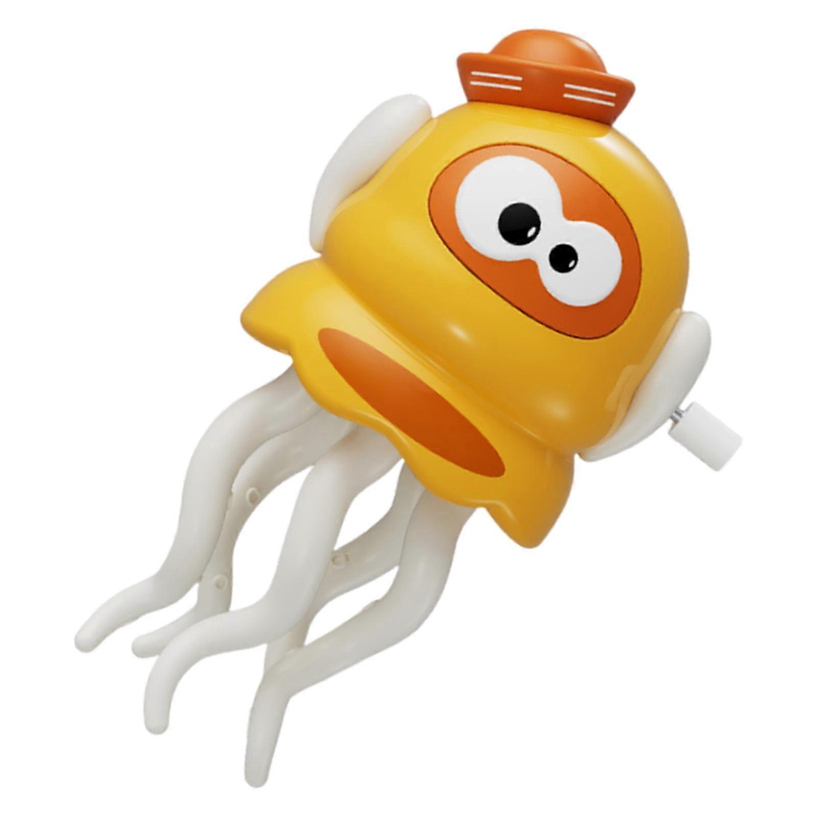 Interactive Dancing Jellyfish Wind Up Toy Cognitive Development Activity Travel Friendly Clockworks Toy For Kids Hand Skill  Yellow