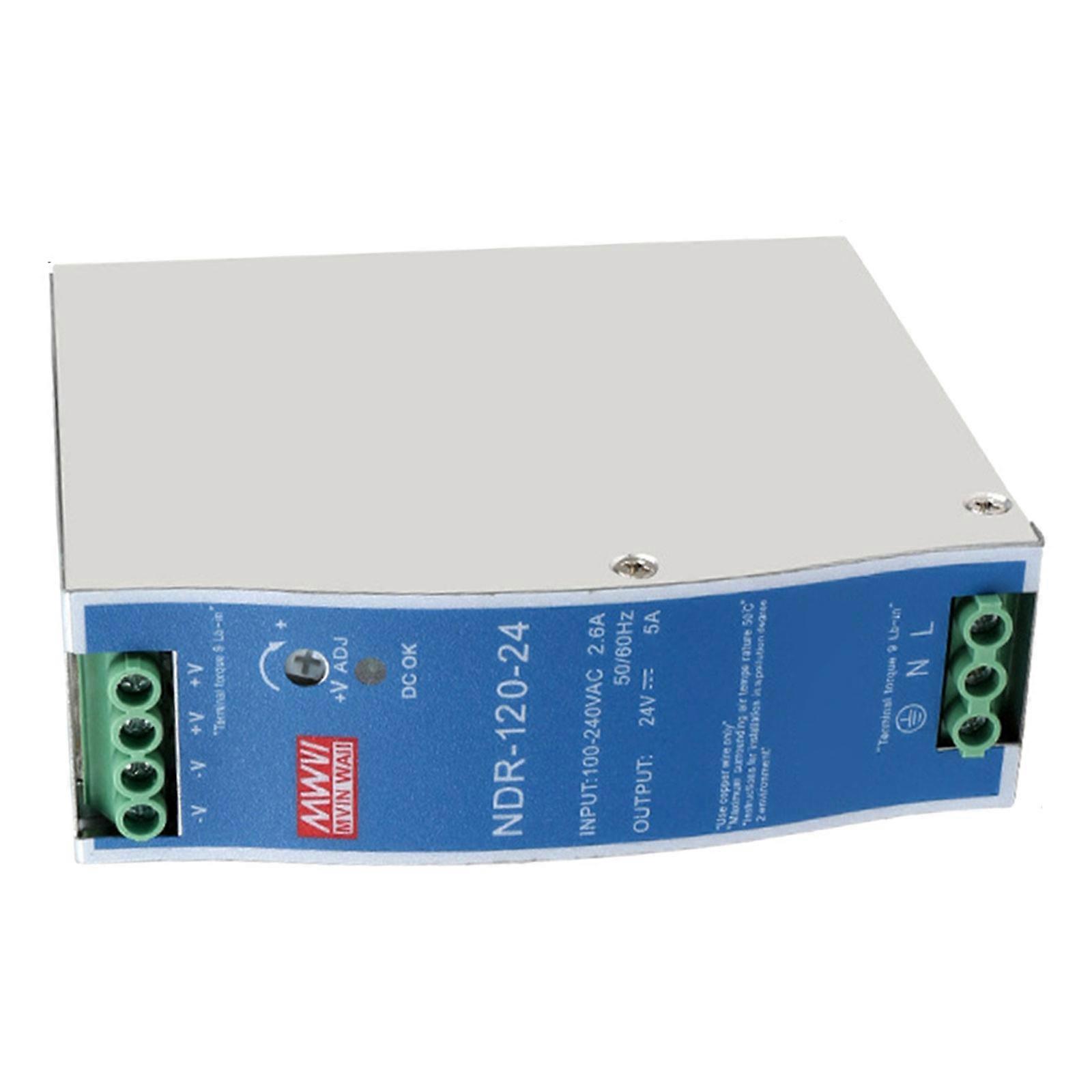 12V/24V 120W High Efficiency DIN Rail Power Supply Rail Mounted Voltage Regulator Switching Converter Easy to Install Multicolor