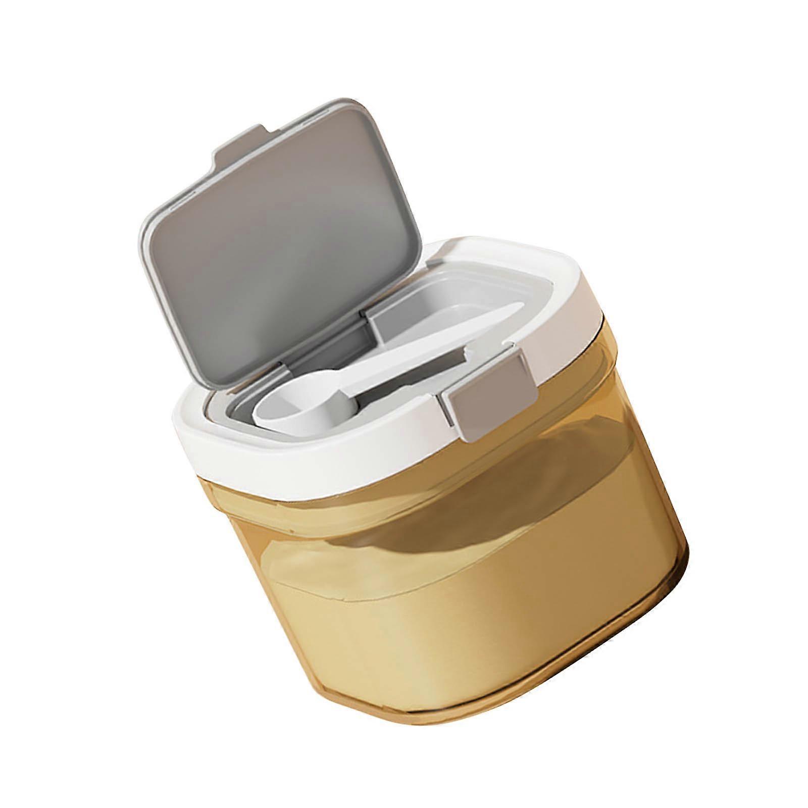 Stackable 800ml Food Storage Jar Leakproof Seal Coffee Dry Goods ABS Construction Space Saving Design Canister  Tea color