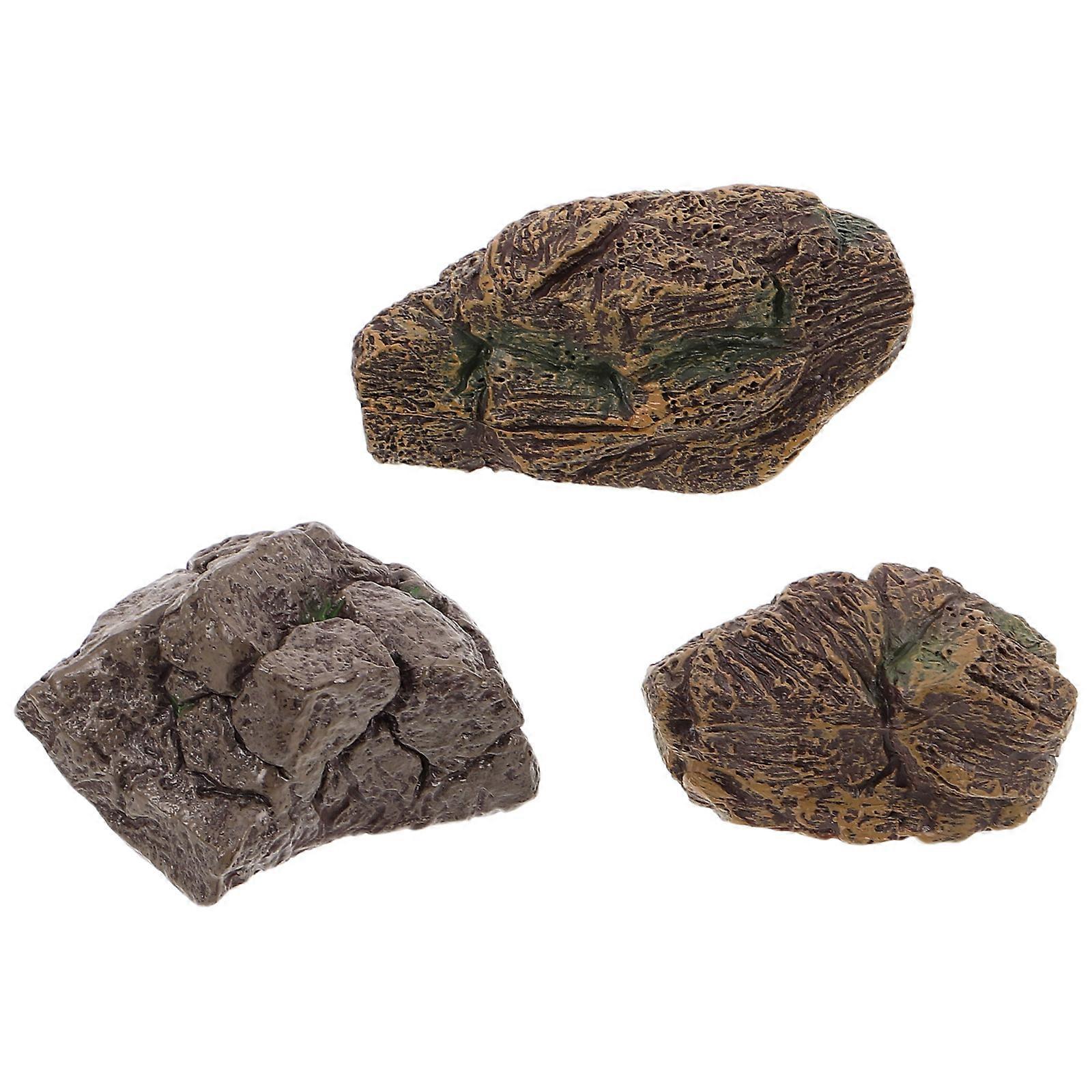 Artificial Stone Bonsai Model for Garden Decoration 3Pcs Resin Set