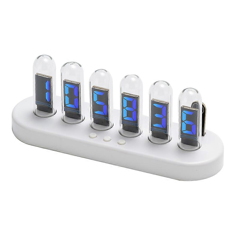 Nixie Tube Clock Color Screen Digital Clock DIY Analog Digital Tube WiFi Time Desktop Desktop Digital Clock B