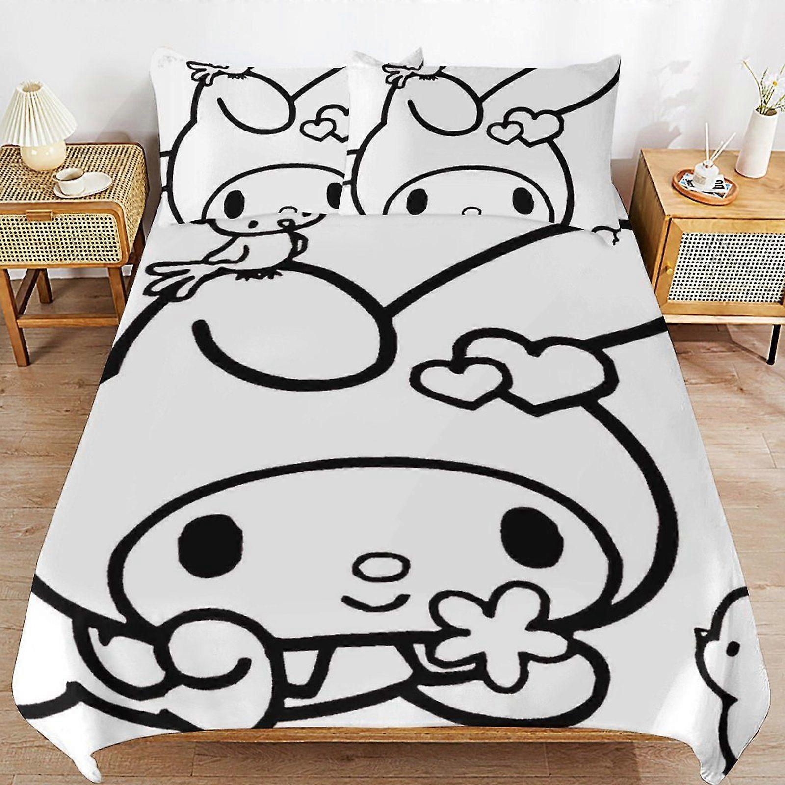 TD370 Practical Zip Function Smooth Bedding Surface Soft Layer Duvet Cover Sets for Rest Night 370SB