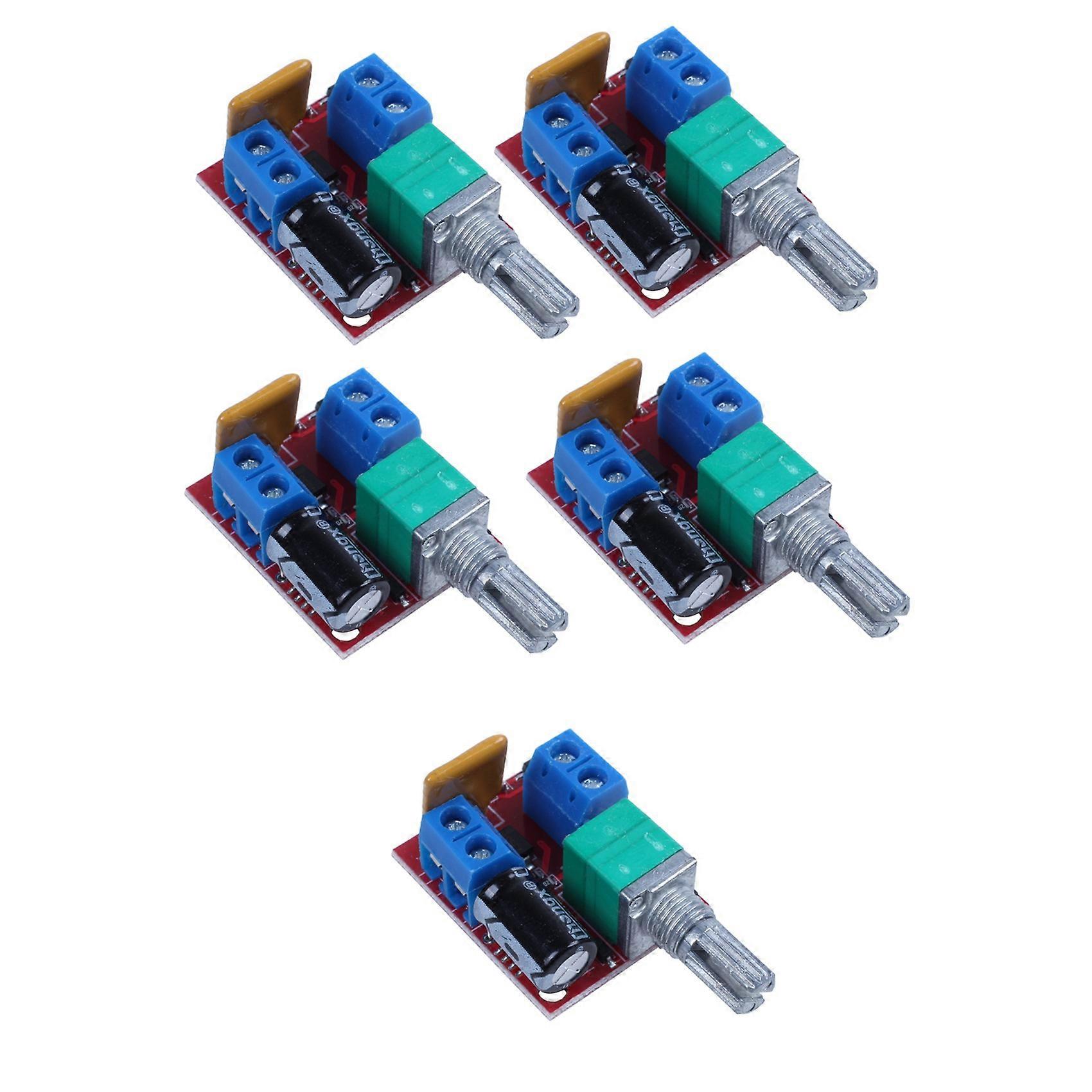 5X Mini DC Motor PWM Speed Controller 3V 6V 12V 24V 35VDC 90W 5A DC Motor Speed Control Switch LED D