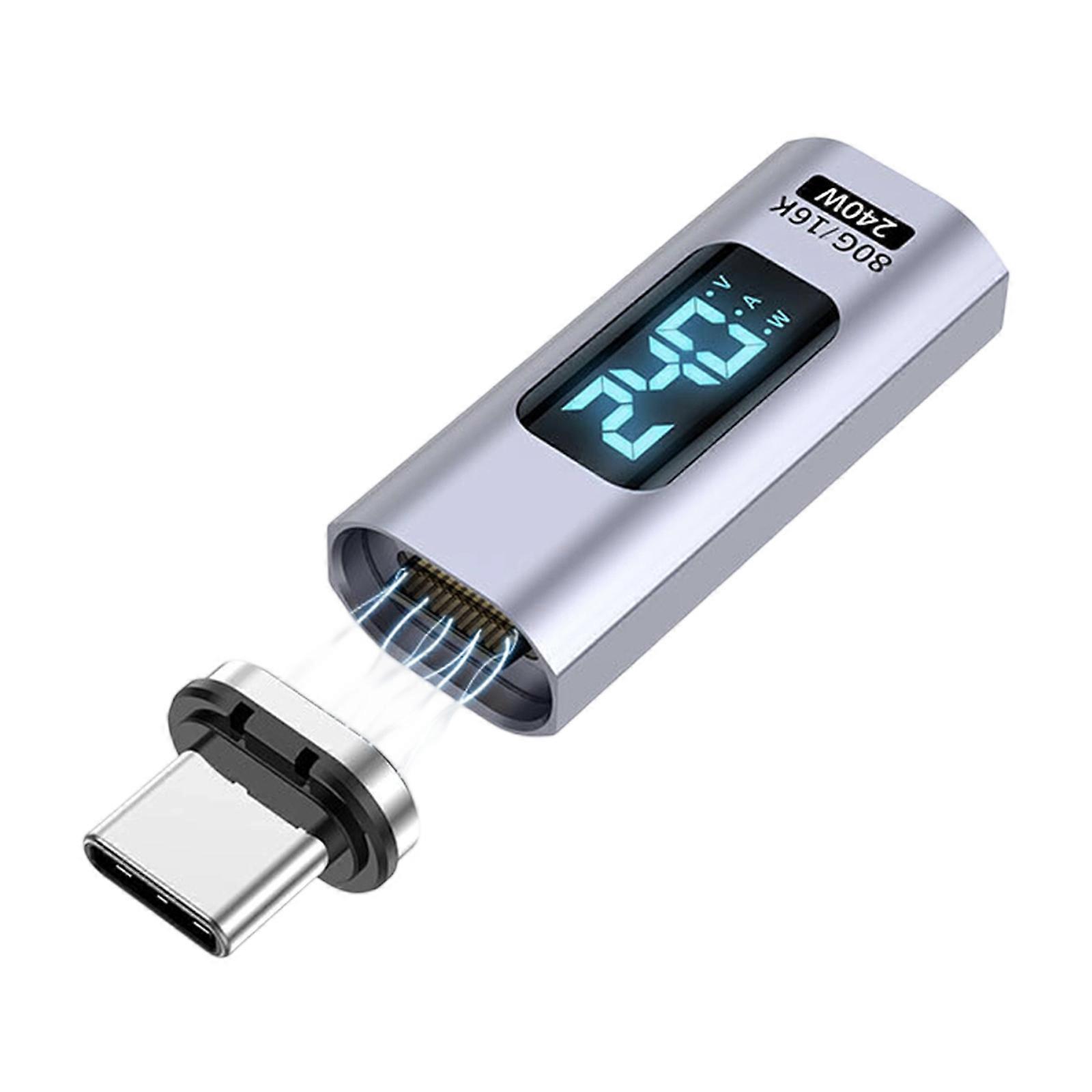 Metal Attractive USB 4.0 Connection with Real Time Energy Monitoring 240W Rapid Charging 80Gbps Data Transfer Efficiency Multicolor