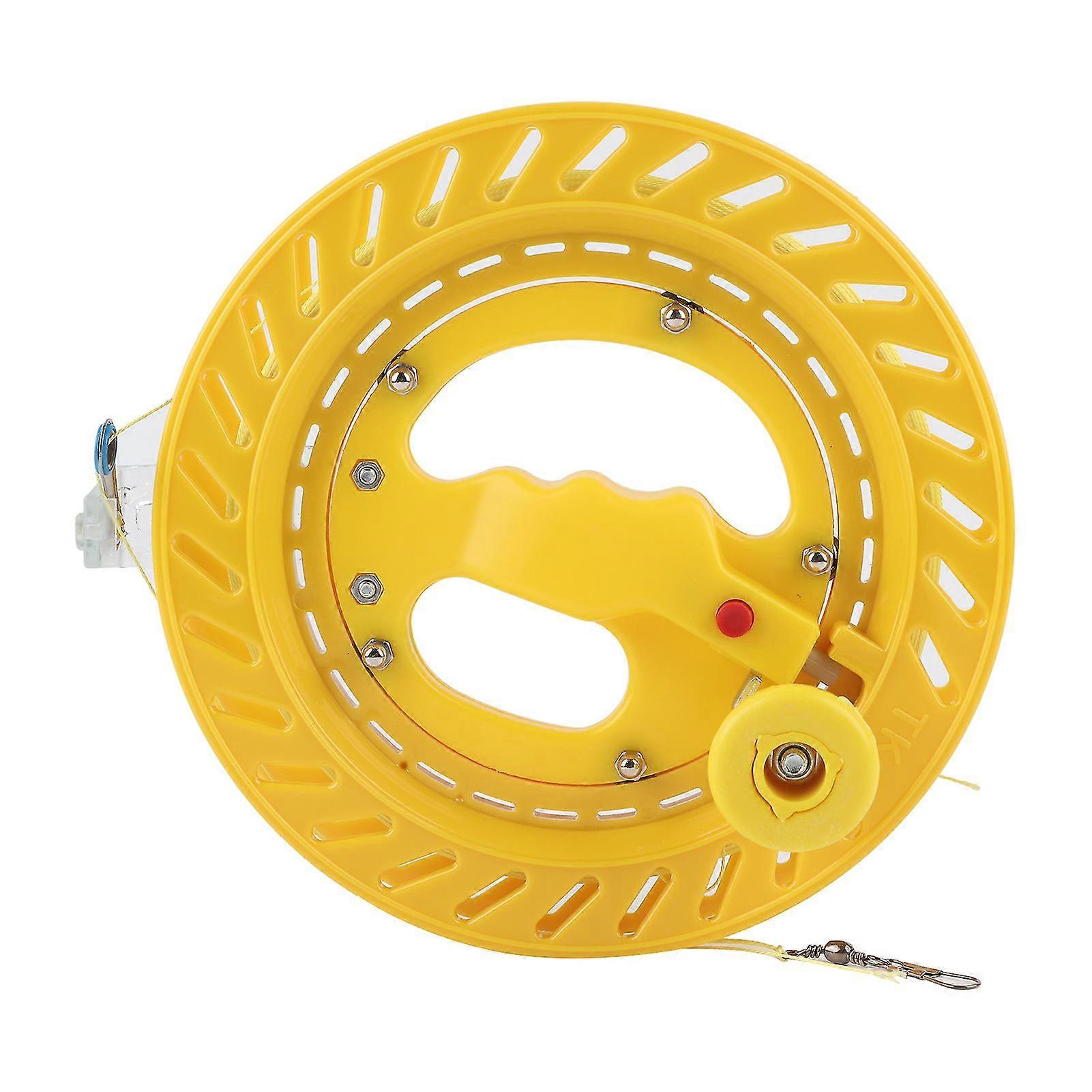 20cm Yellow Wheel Kite String Winder with 200m Wire & Comfortable Grip for Easy Flying