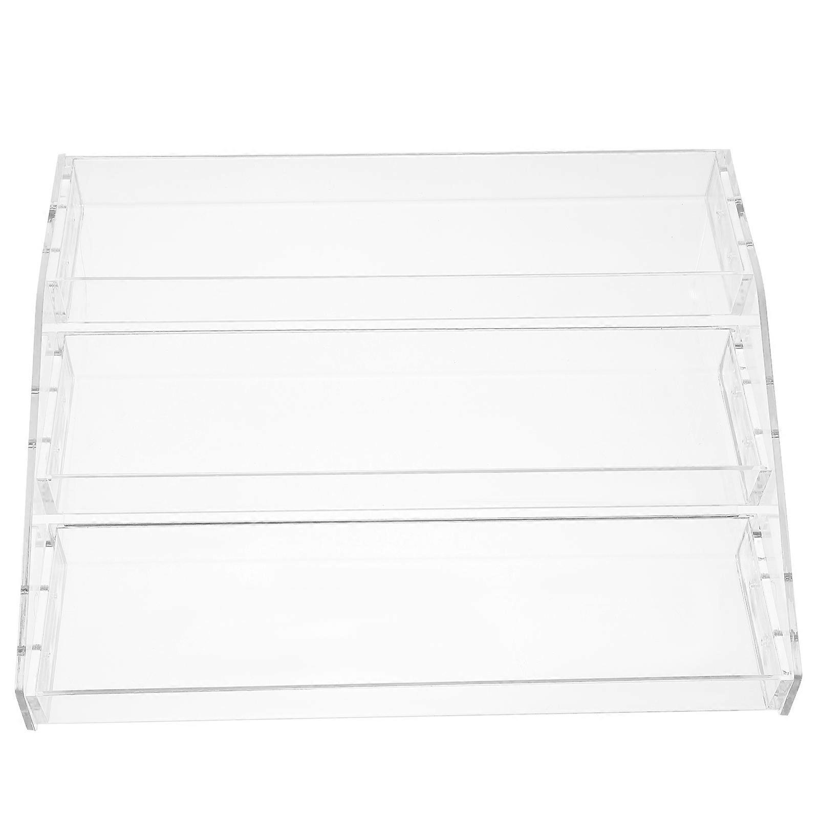 Clear Display Stand for Stationery with 2Pcs Acrylic Display Rack