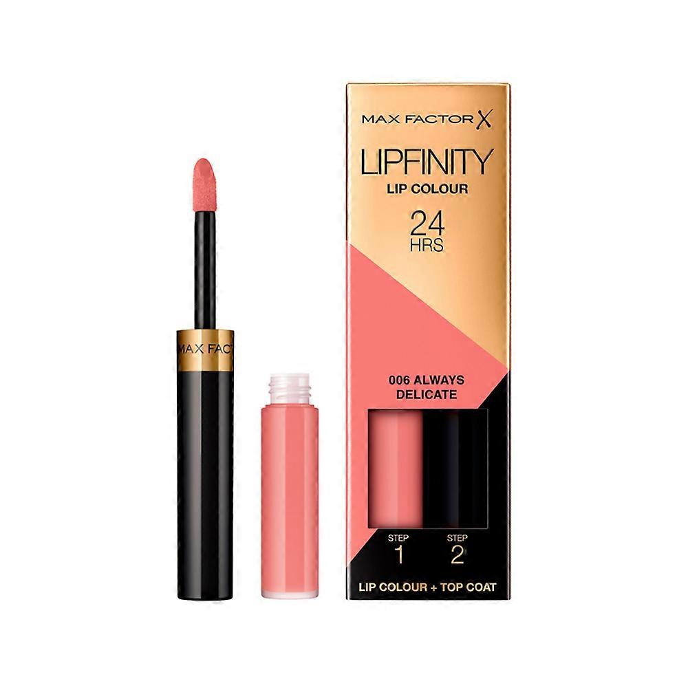 Max Factor Lipfinity Lipstick Two Step New In Box - 006 Always Delicate