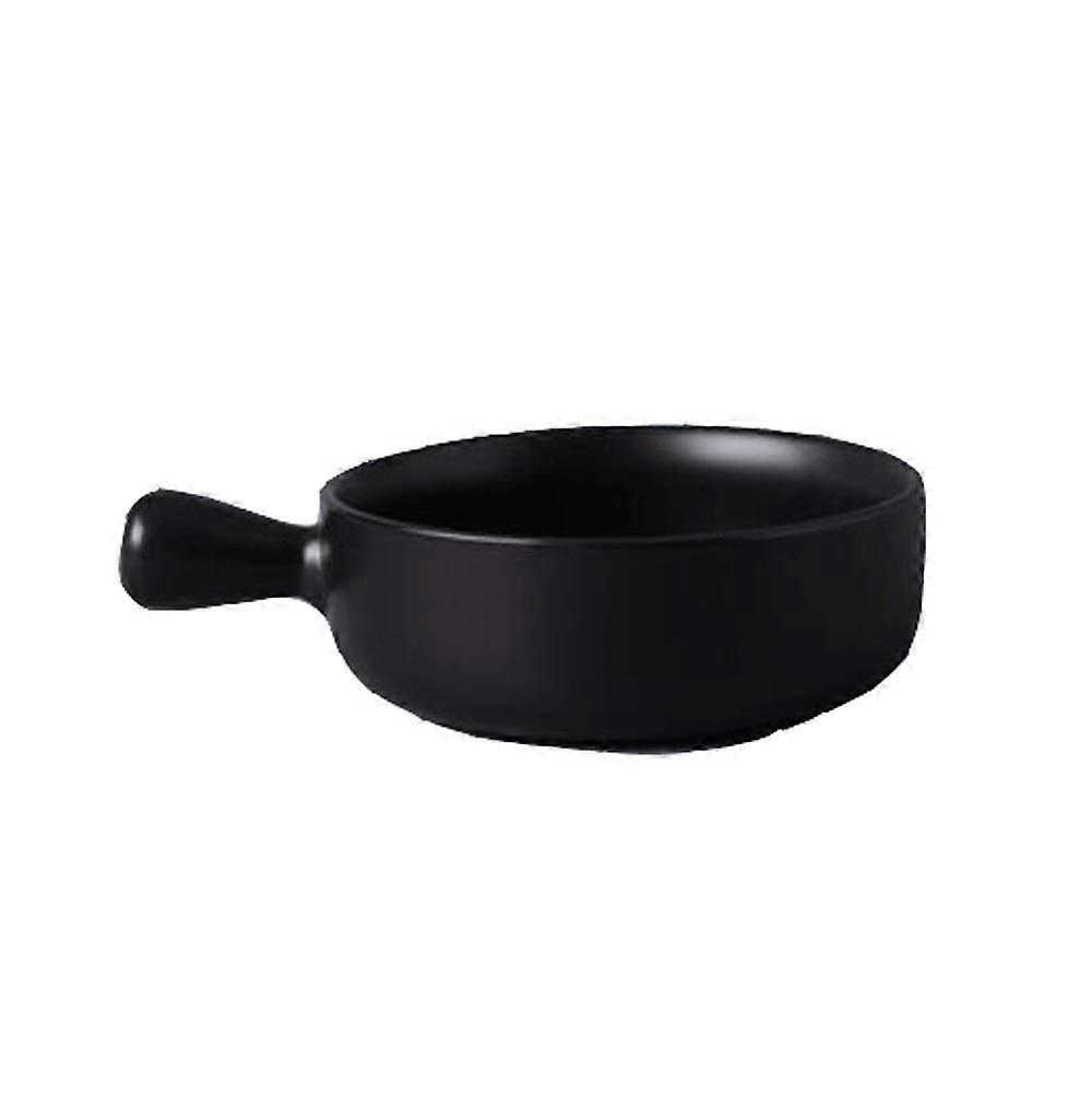 Ceramic Soup Bowl with Handle, Deep Oven Safe Rice Bowl for Baking and Serving, Glazed Finish