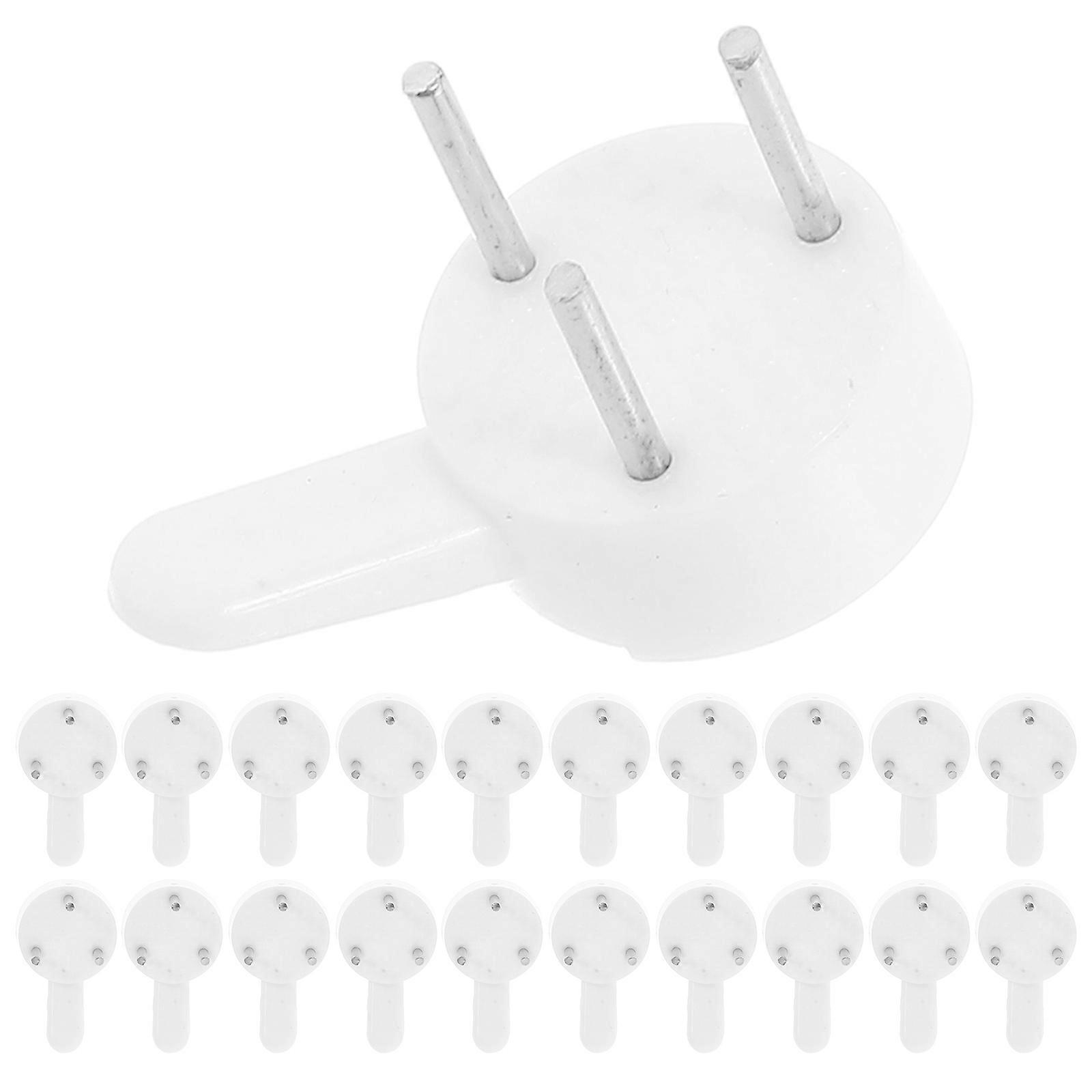Plastic Wall Picture Hangers for Hanging Frames 20Pcs Invisible White Hooks