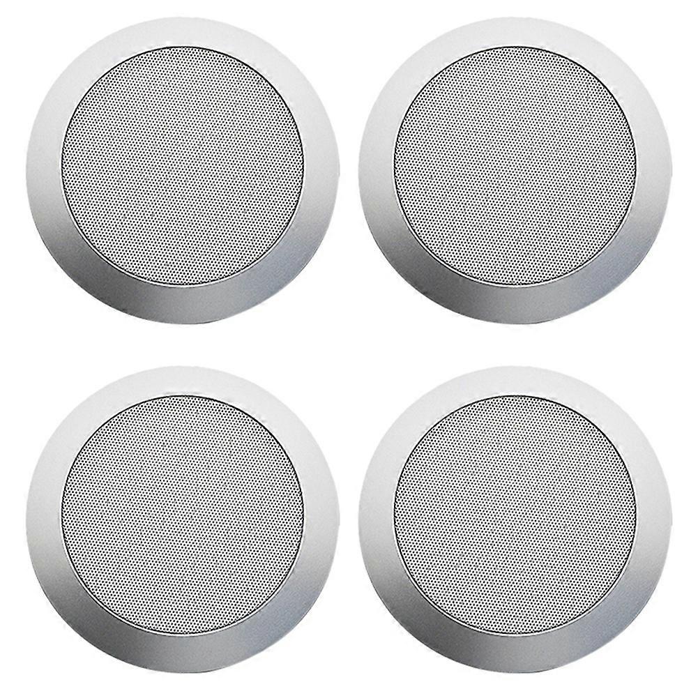 2X Ceiling Speaker Grille, 4-Inch Ceiling Embedded Audio Speaker Grille(Silver)