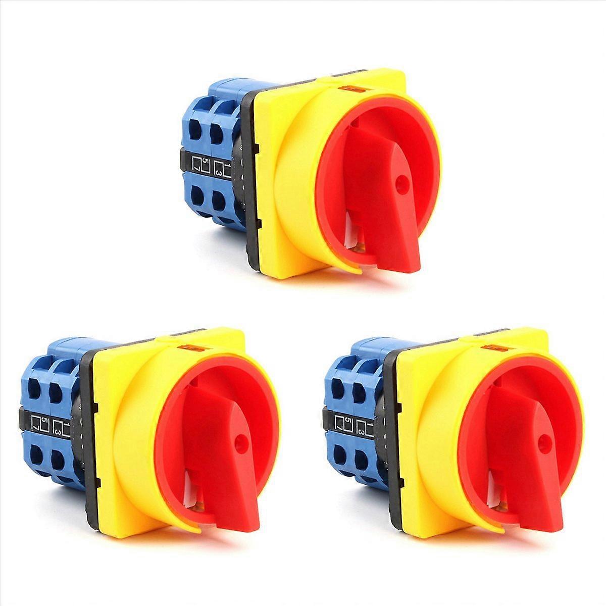 20A OFF-ON 4Poles Isolator Switches 48X48mm Padlock Rotary Cam Switch