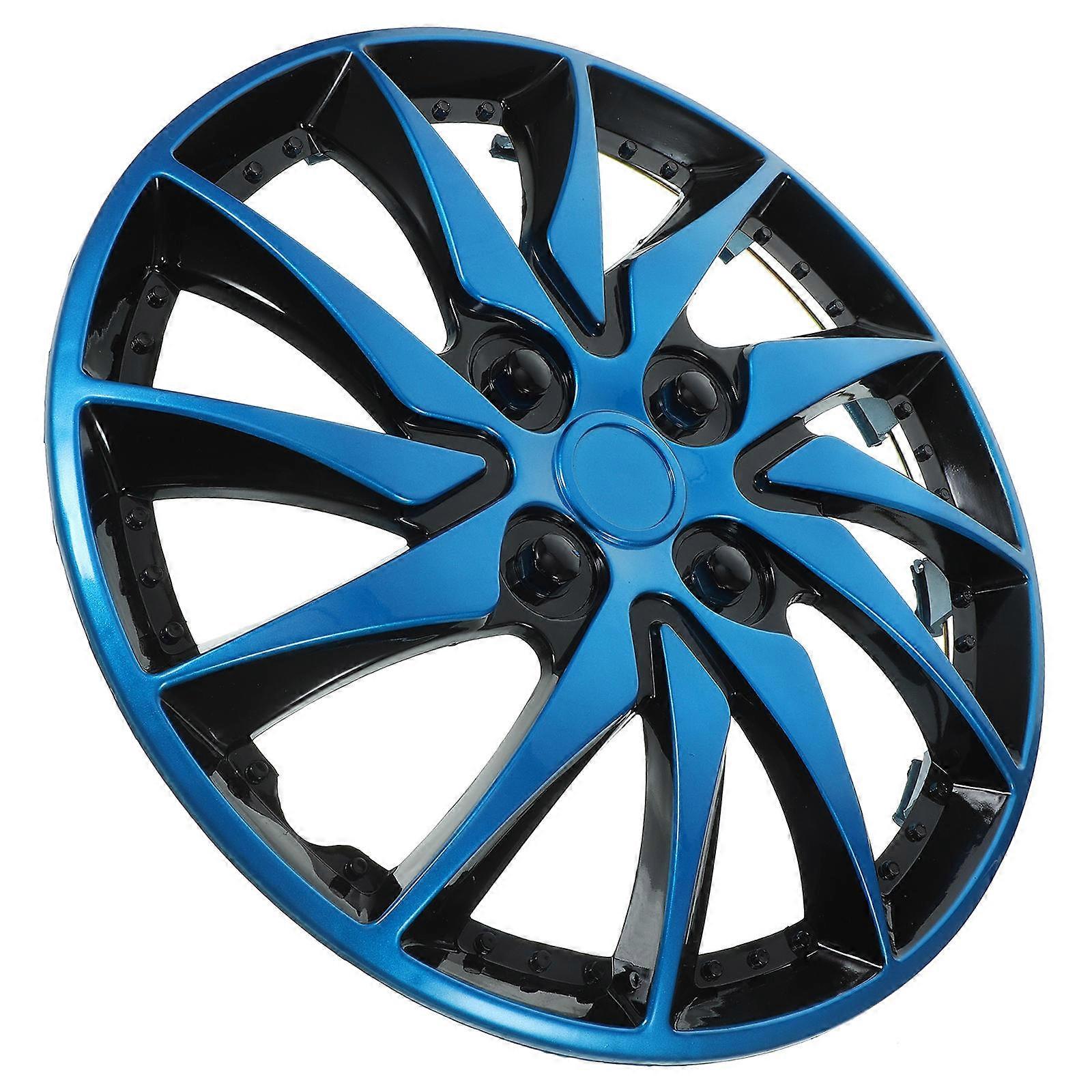 Blue PP Hubcap for Car Use Replace Lost or Damaged Hub Cover Improve Vehicle Appearance 15.55 Inch