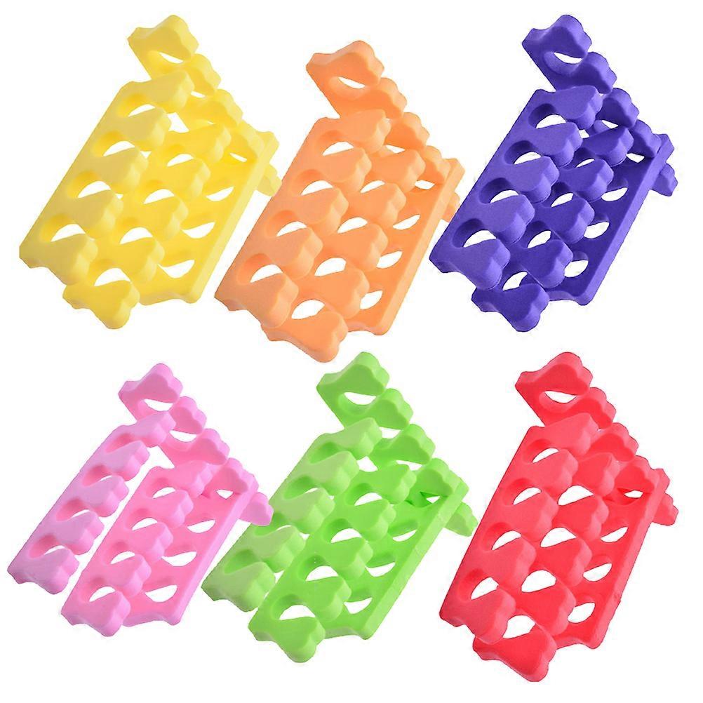 Finger Separator Nail Art Tool for Manicure Use 15Pcs Random Color