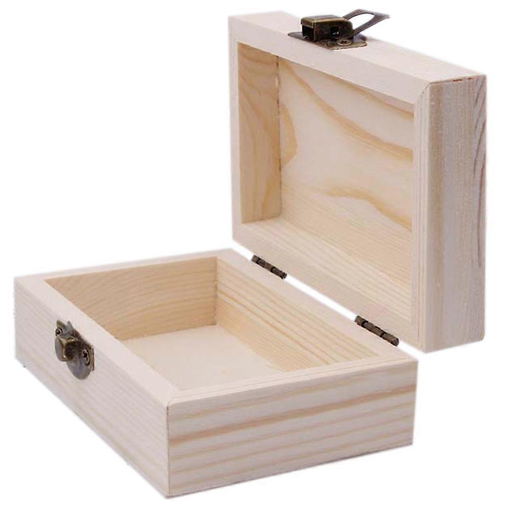 Wood Box with Lid Trinket Storage Box for Decor 4Pcs Wedding