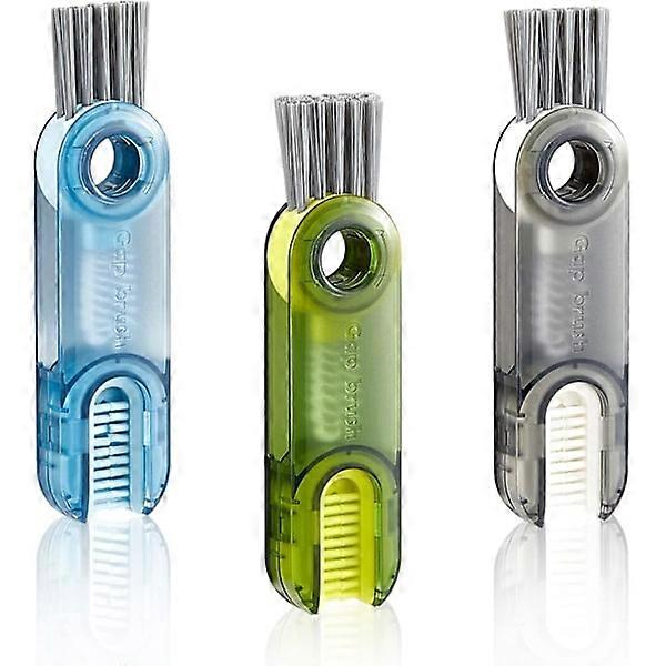3-pack 3-in-1 cup lid cleaning brush, small multi-function bottle
