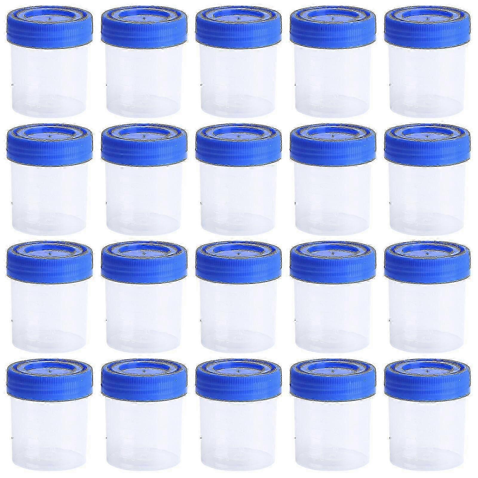 50 Pcs/1 Pack 40ml Plastic Specimen Sampling Cup Practical Urine Sealed Container With Spiral Cover For Laboratory Use (random Color) Edition 1210