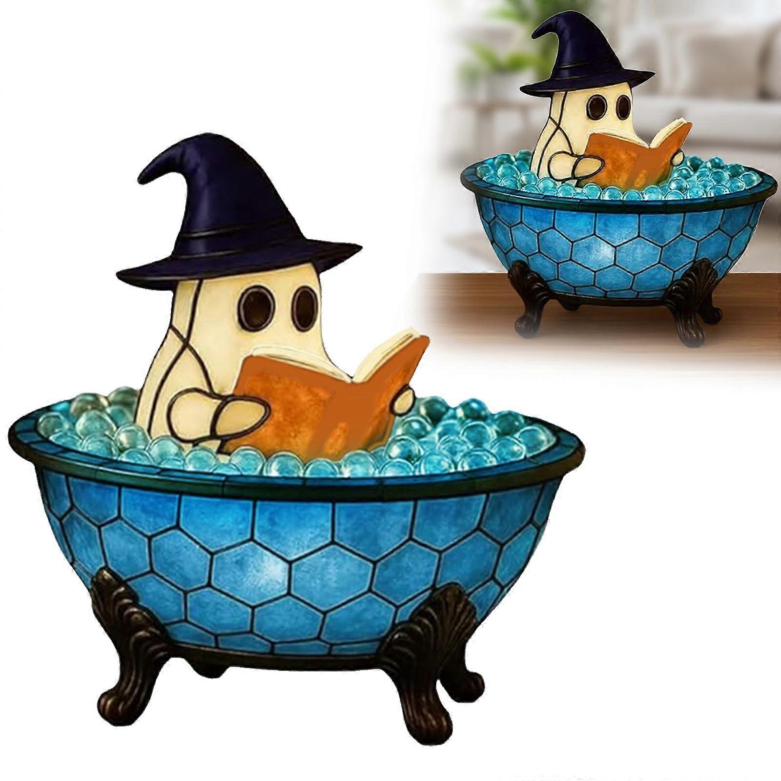 Bubble Bath Lamp Halloween Ghost Night Light LED Bathtub Floating Bubble Effect Bathroom Decor Lamp 1 Piece