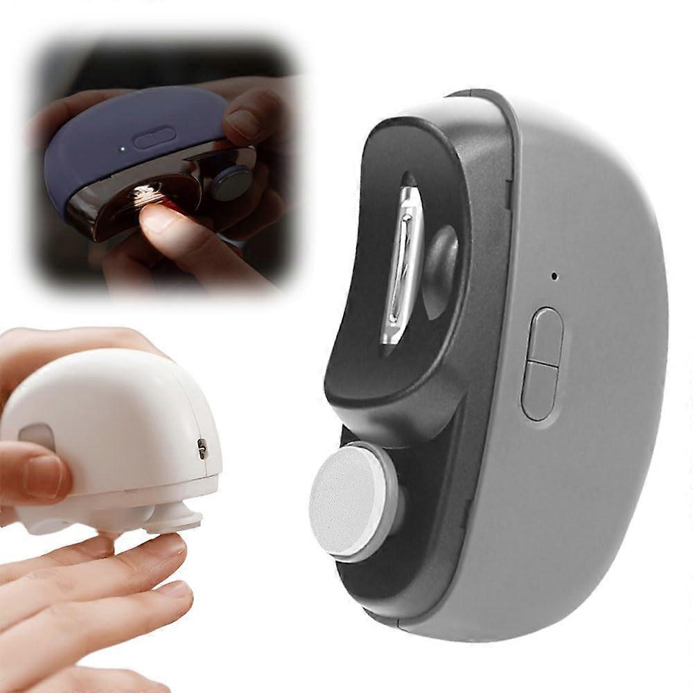 2 in 1 Electric Nail Clipper and Trimmer for Seniors with LED Light, 2Speed, Rechargeable Black