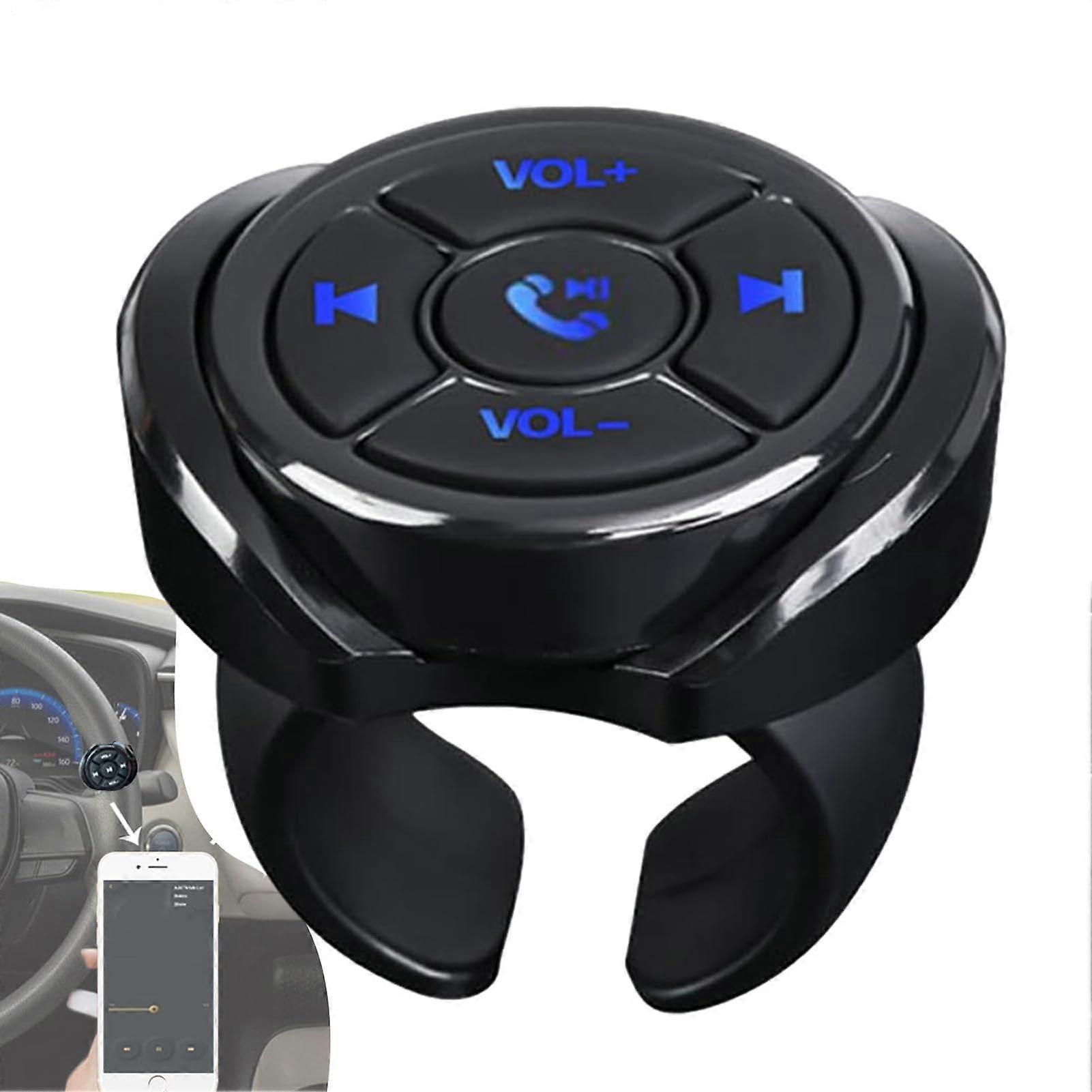 Wireless Car Remote Control Bluetooth Multimedia Button for Hands Audio and 30ft Range