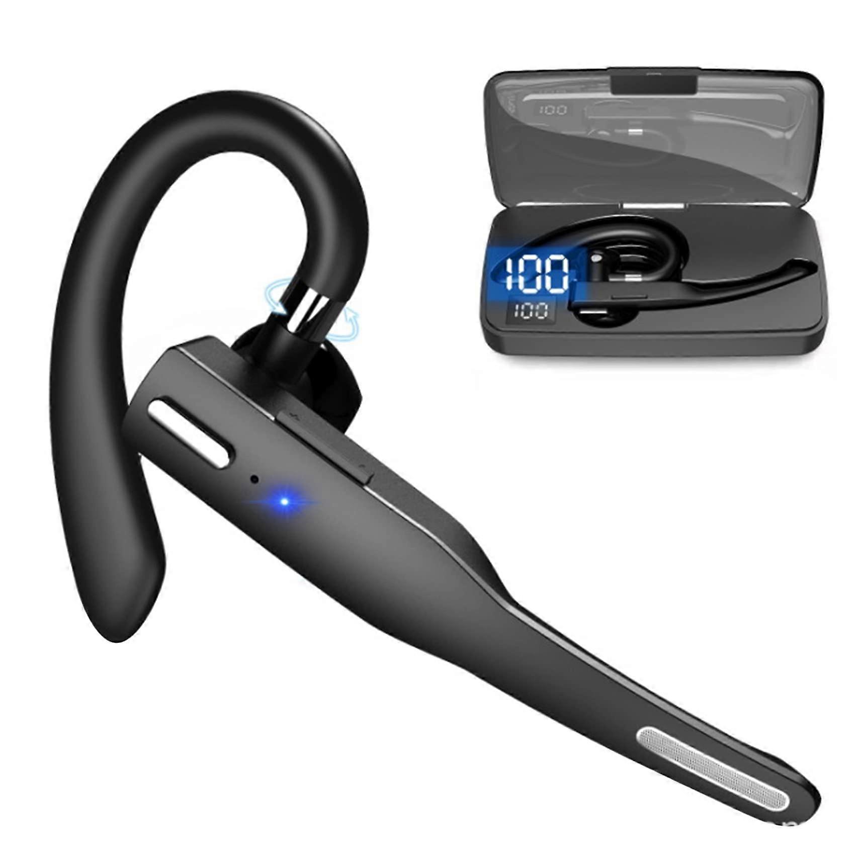 Bluetooth Headset Dual Microphone Noise Cancellation V5.0 For Drivers, Machine, Office Earbuds