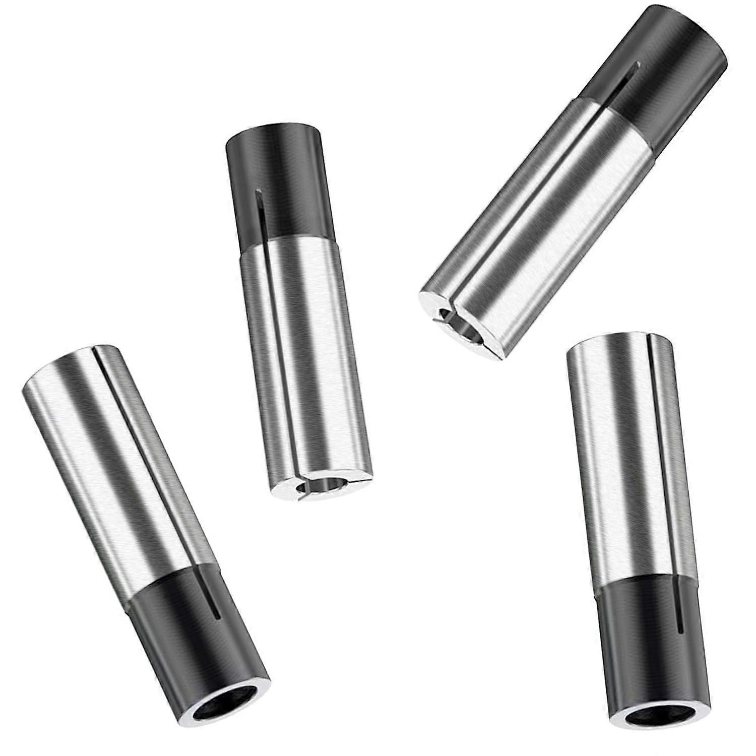 4 Pack Router Collet Adapter 1/8 to 1/4  Carbon Steel CNC Collet Reducer for Precision Cutting