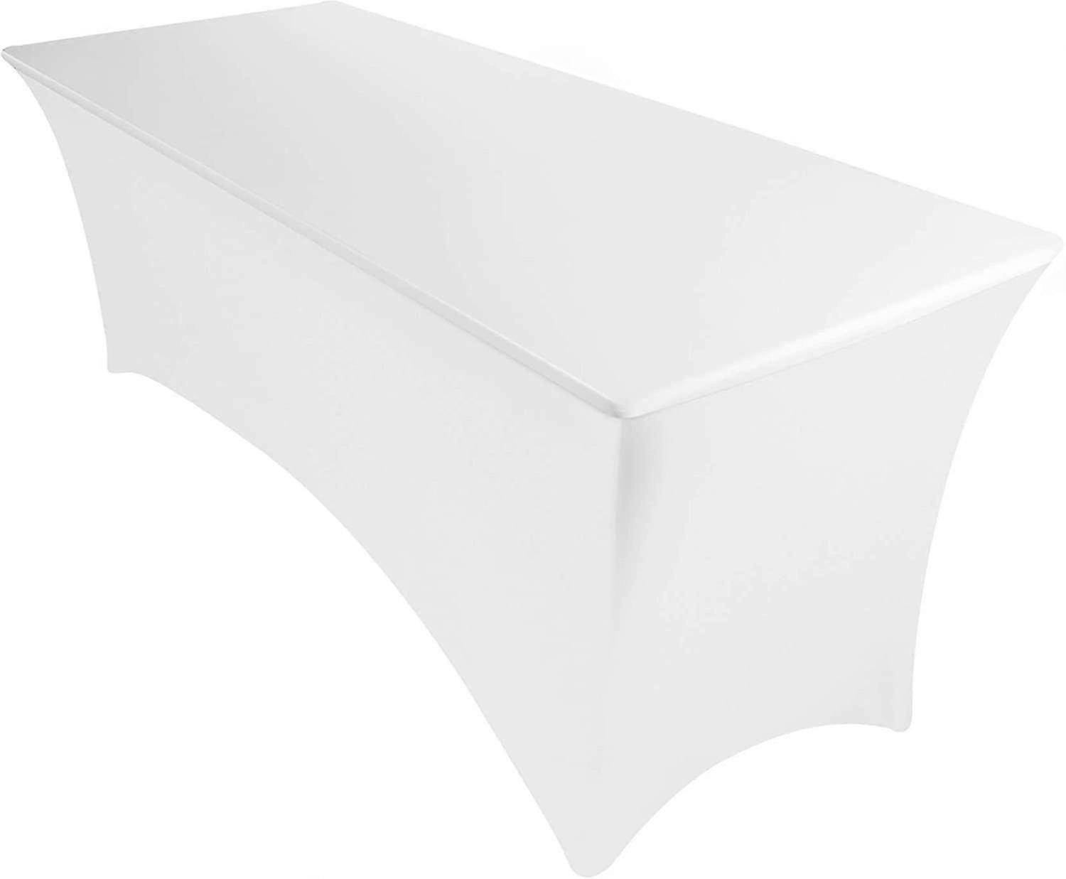 Rectangular Stretch Tablecloth - Spandex Tight Fit Table Cover (4 Feet, Black)