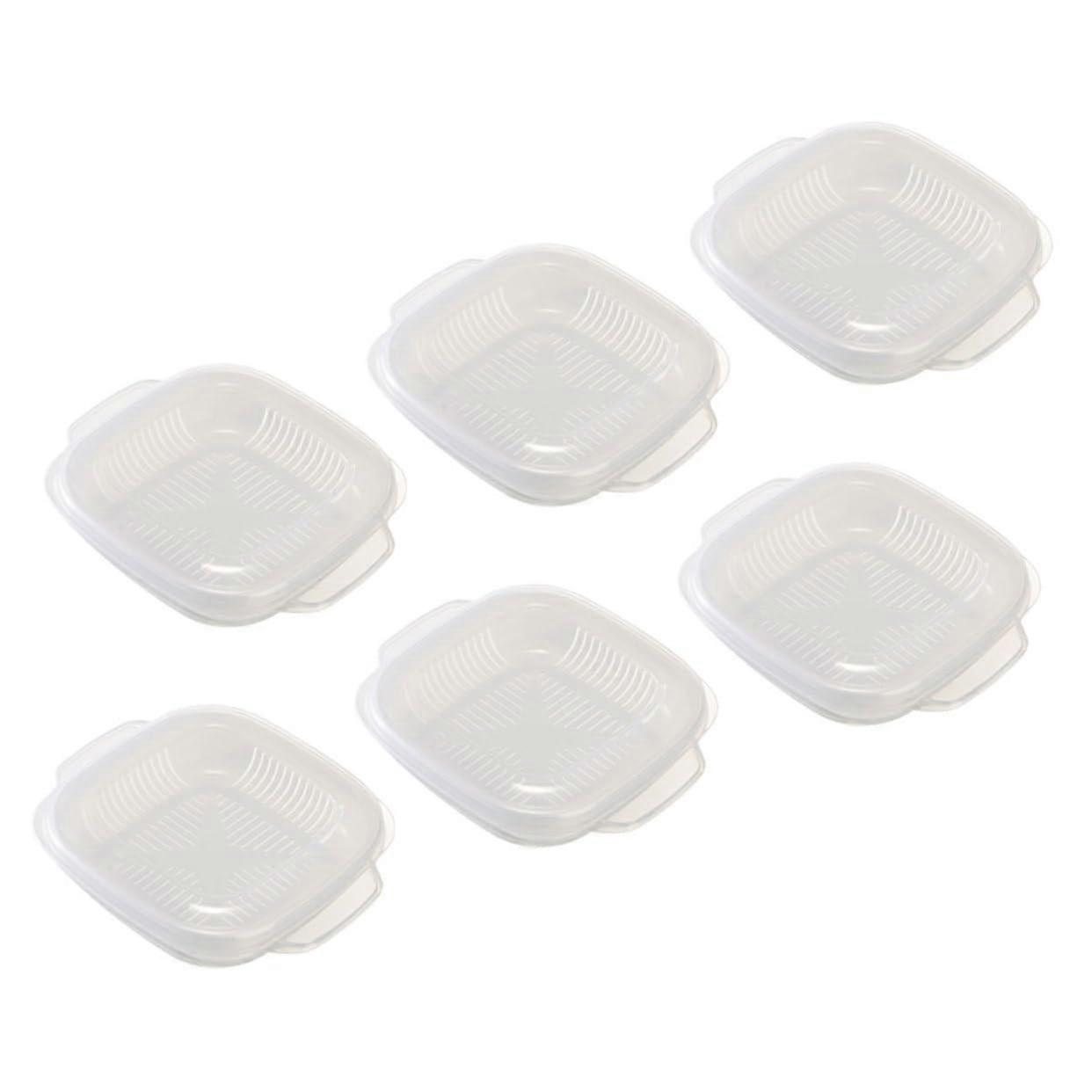 6Pcs Fridge Storage Containers with Airtight Freshness Seal, Clear Stackable Bins for Freezer and Pantry