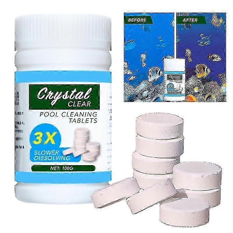 100pcs Pool Cleaning Tablet Effectively Purify Water Pool Foaming Cleaners